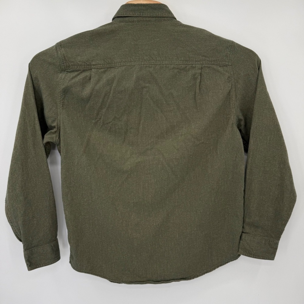 Timberland PRO Shirt Mens Medium Olive Green Original Fit Button Down Workwear - Picture 3 of 8